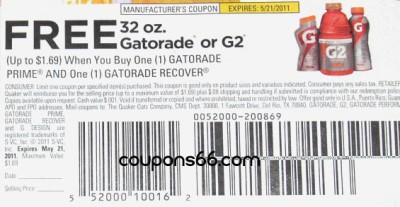 Get Fresh Coupon: Gatorade Coupons