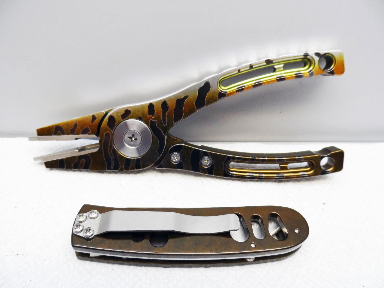 Abel 4 Pliers & Knife Set w/Sheath Fish Graphics FlyMasters eBay