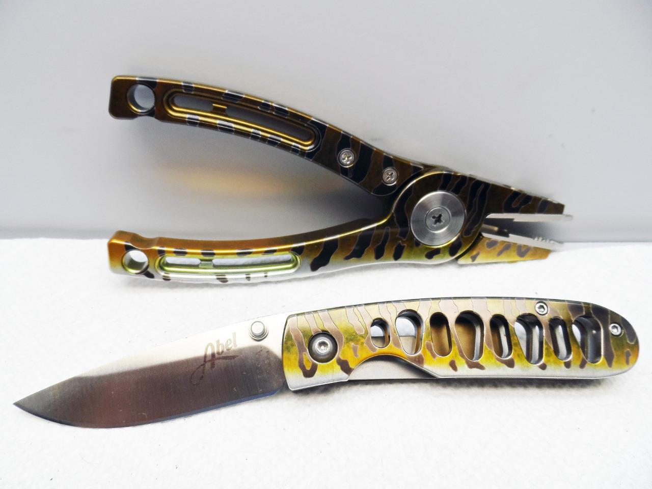 Abel 4 Pliers & Knife Set w/Sheath Fish Graphics FlyMasters eBay