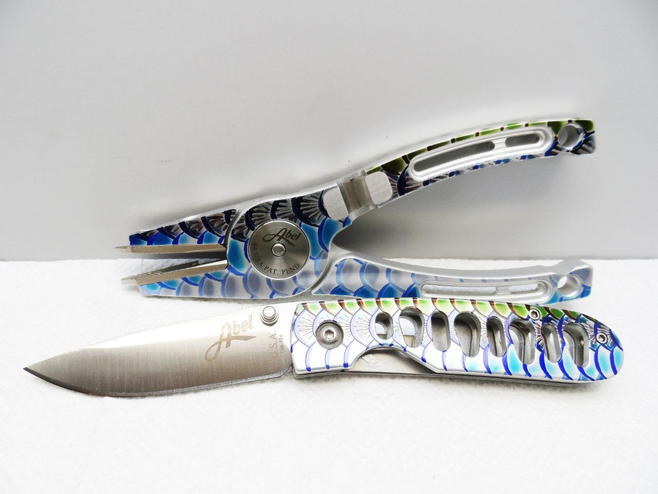 Abel 4 Pliers & Knife Set w/Sheath Fish Graphics FlyMasters eBay