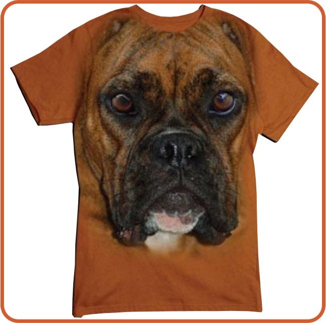 New 'In Your Face ' Boxer Dog Canine Giant Print premium tshirt Size