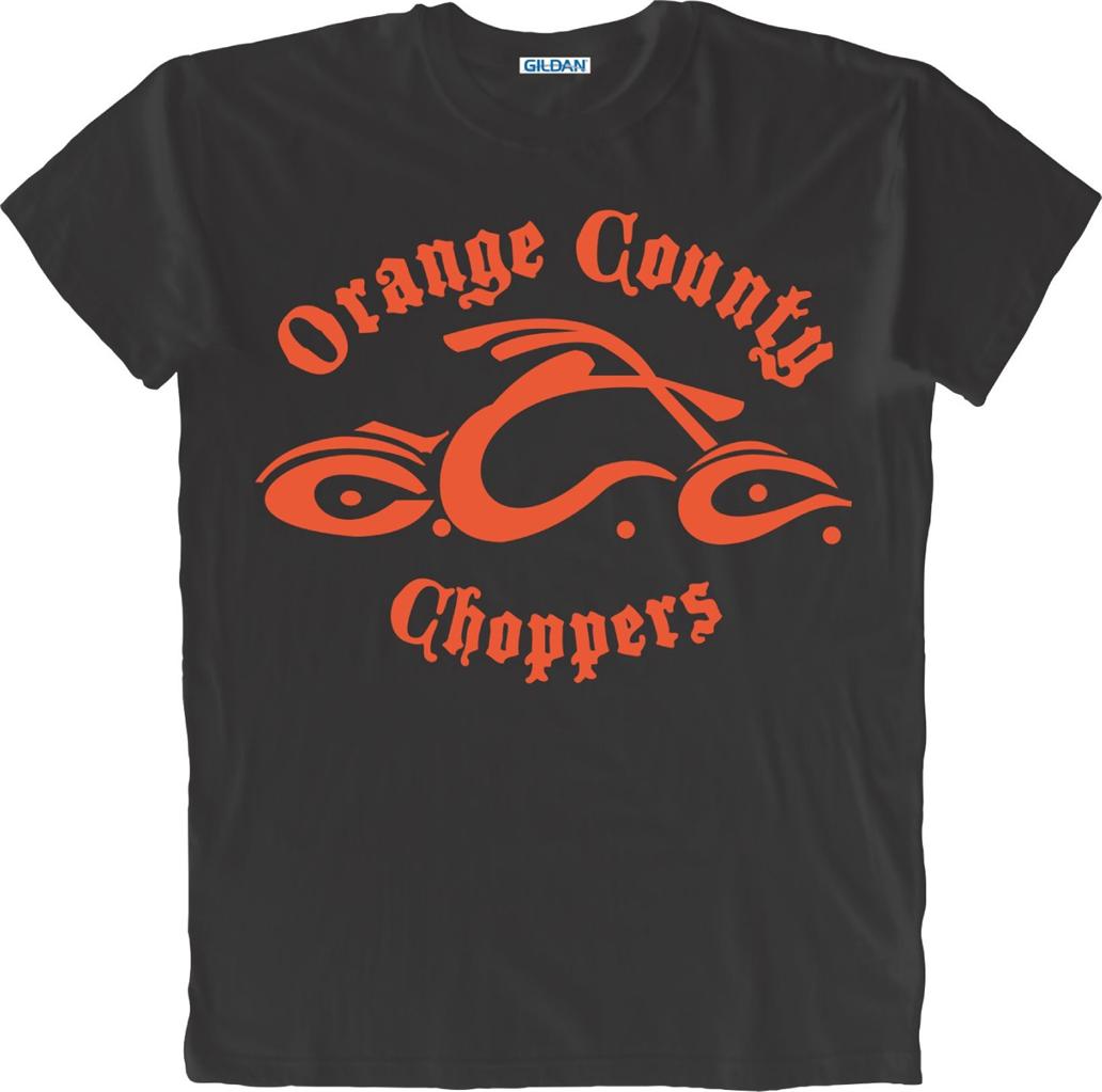 New Retro American Biker Orange County Choppers Motorcycle OCC T shirt