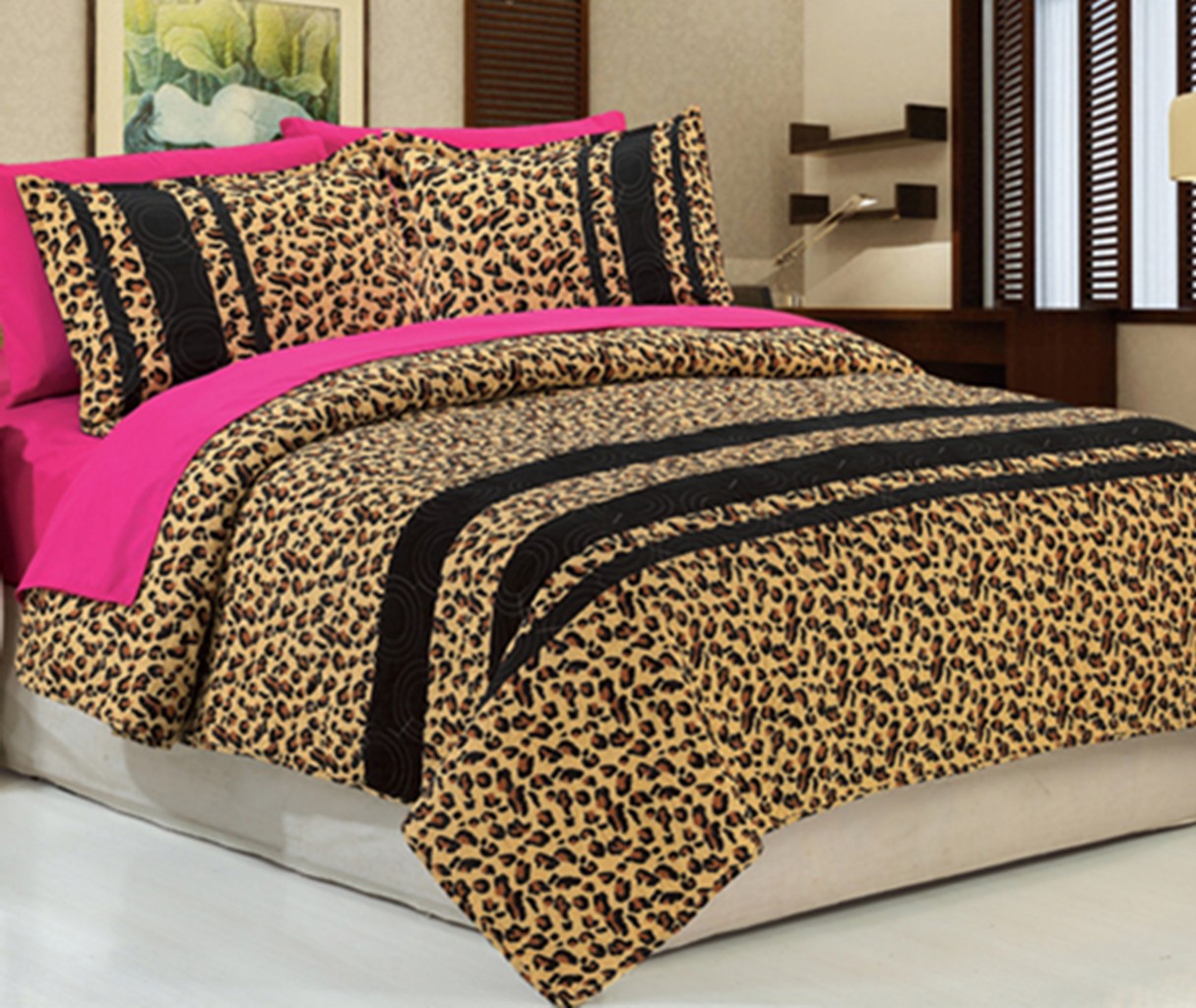 7pc Leopard Bedspread