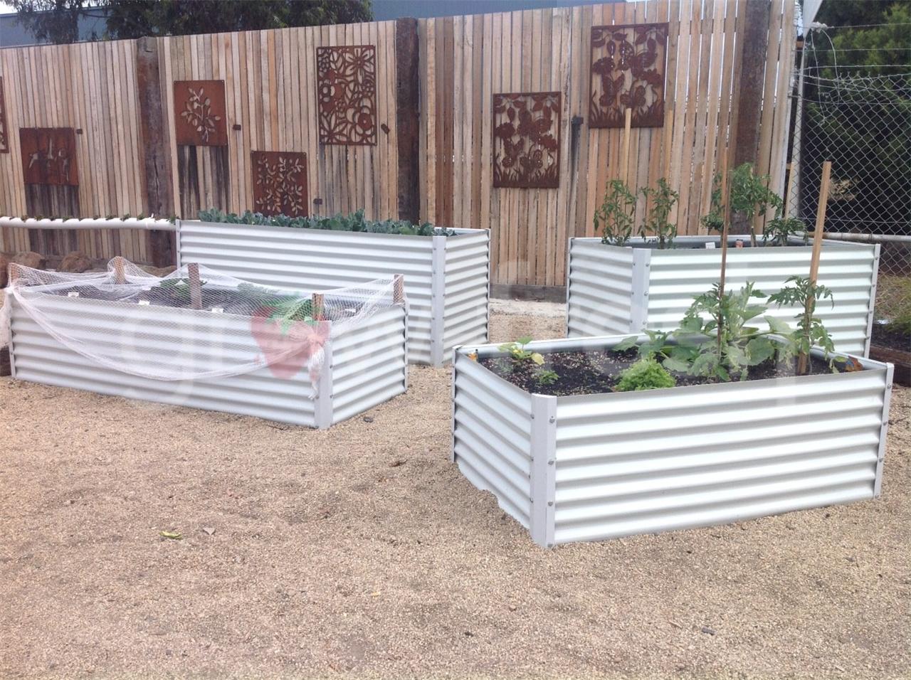 2X GREENHOUSE COLORBOND DIY RAISED PLANTER BOX GARDEN BED RRP2471