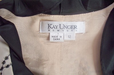 Wedding Dresses Stores  York on Kay Unger New York Womens Dress Sz 12 Cream Black Party Wedding Wow