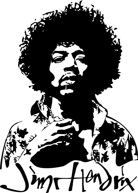 Jimi Hendrix vinyl wall art decal sticker eBay