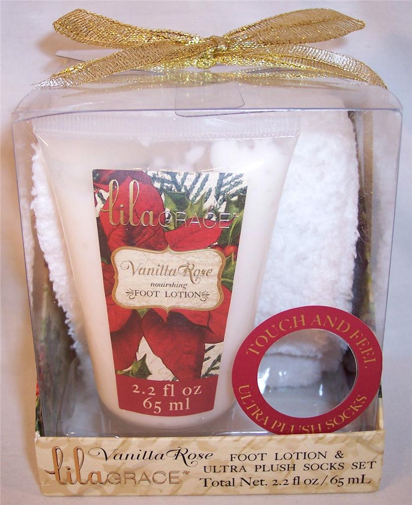 Tuscan Hills Lila Grace Simple Pleasures Socks & Foot Lotion Gift Set