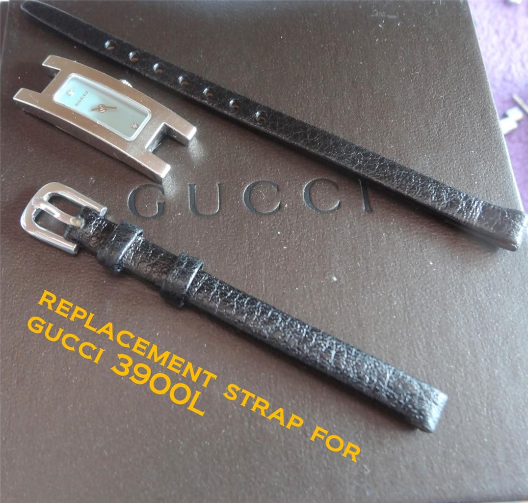 REPLACEMENT QUALITY LEATHER STRAP FOR YOUR GUCCI 3900L S-STEEL @ GP BUCKLE | eBay