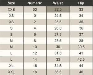 Womens Jeans Size Chart Us