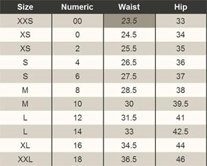 Women Jeans Size Chart Us