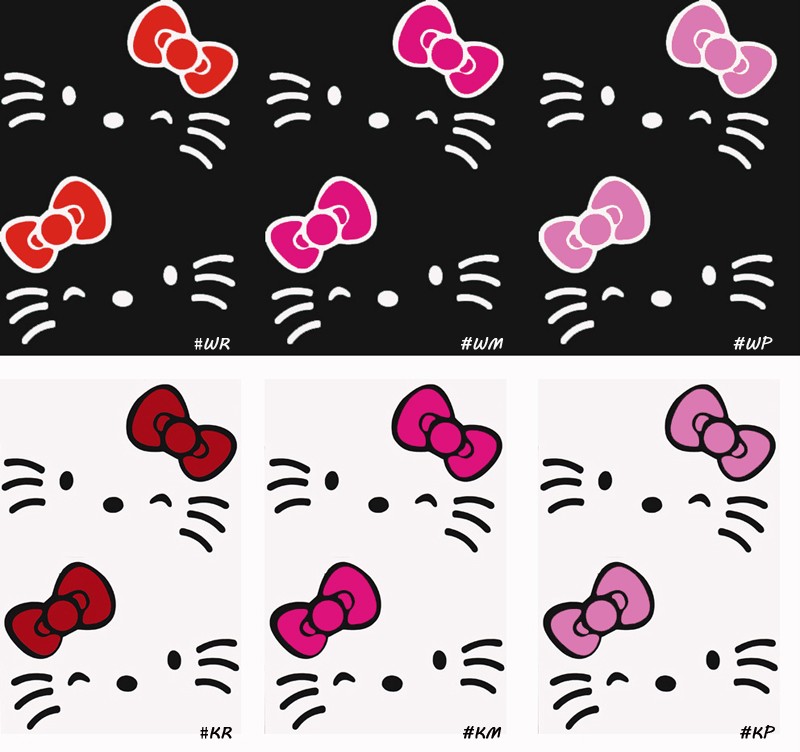 2x Hello Kitty Car Rear View Mirror Decal Stickers KR2 eBay