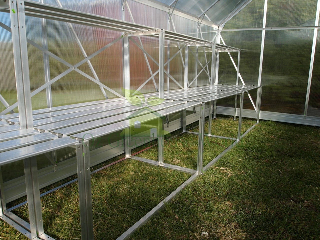 GREENHOUSE GREEN HOUSE HOTHOUSE PLANT STAND STAGING ALUMINIUM SHELVING