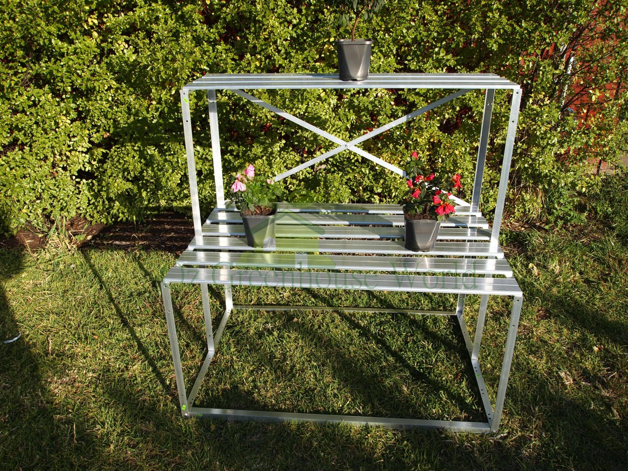 GREENHOUSE GREEN HOUSE HOTHOUSE PLANT STAND STAGING ALUMINIUM SHELVING