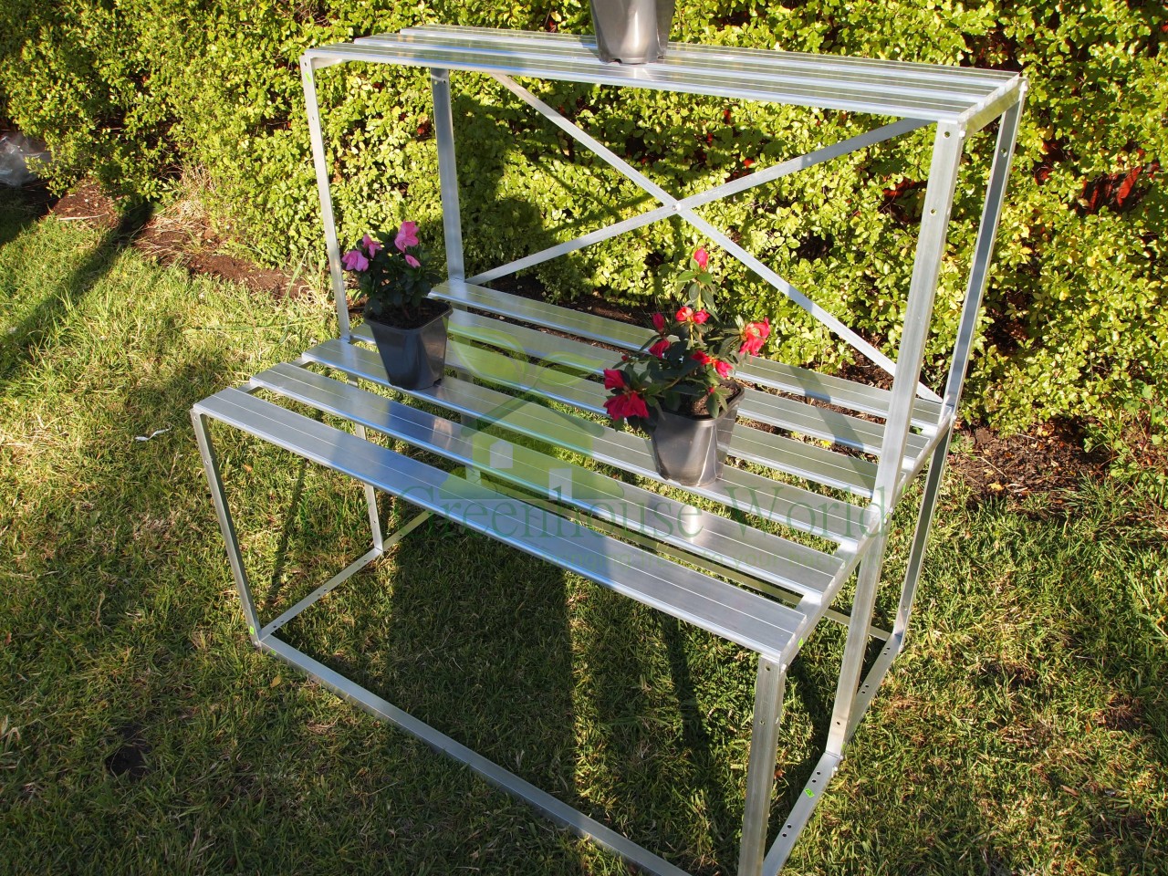 GREENHOUSE GREEN HOUSE HOTHOUSE PLANT STAND STAGING ALUMINIUM SHELVING