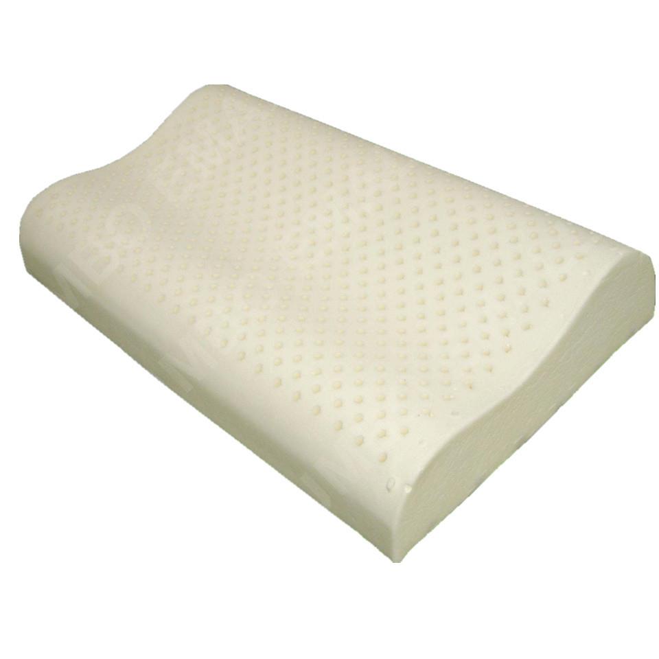 Natural Latex Bubble Pillow + Fine White Stretch CoverFlat&Curve