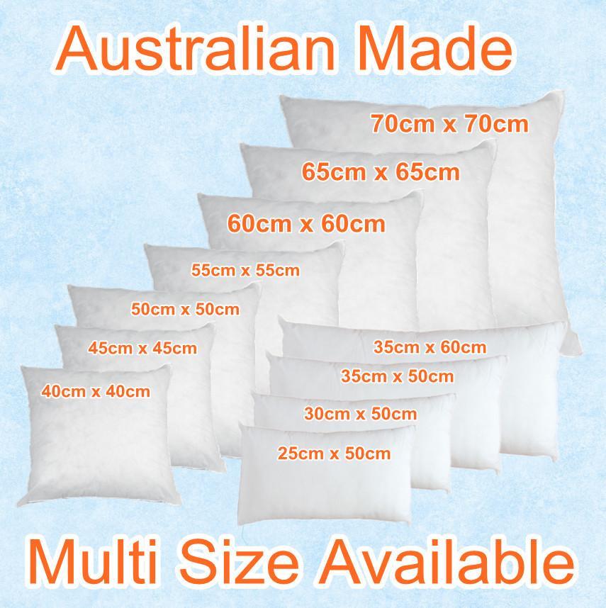 Aus Made New Cushion Inserts Premium Polyester Fibre Filling(13 Size