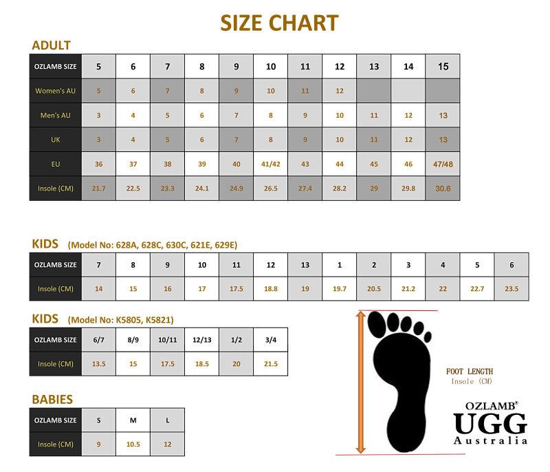 Mens Ugg Size Chart