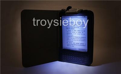 Amazon Kindle Target on Pu Leather Kindle Cover Case With Built In Light For Amazon Kindle 3