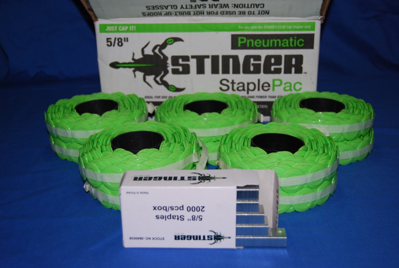 Stinger Staple pack 9.5mm Cap Hammer tacker Stapler Foil Insulation
