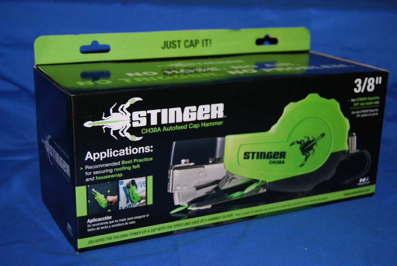 Stinger CH38A Autofeed Cap Hammer tacker Stapler Foil Insulation Wrap