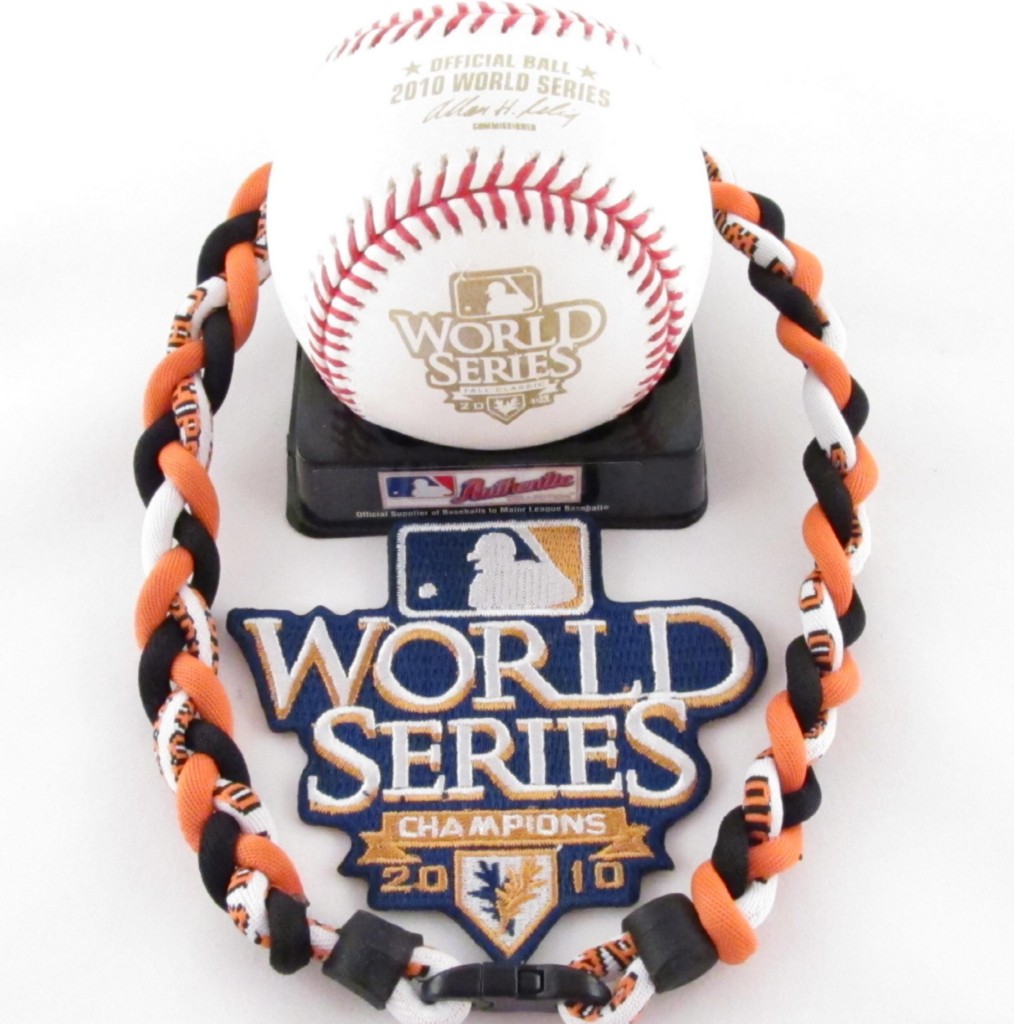 SF Giants 2010 World Champs Titanium Baseball Necklace San Francisco