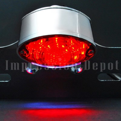 Motorcycle Licence Plate Light on Motorcycle Brake Tail Led License Plate Light Bracket   Ebay