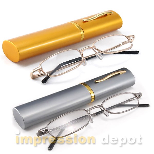 Spring Hinge Optical Reading Glasses And Hard Tube Case Ebay