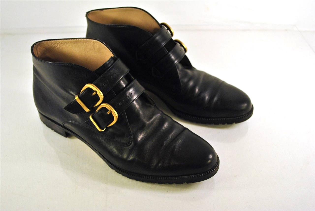 Details about Authentic Salvatore Ferragamo Black Leather Womens Boots