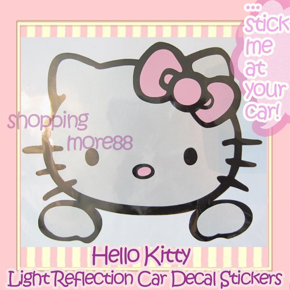Hello Kitty Light Reflection Car Window Sticker f5f3 eBay