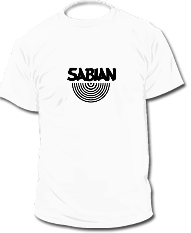 Sabian tshirt sabian cymbals logo black & white tshirt SIZES S2XL eBay