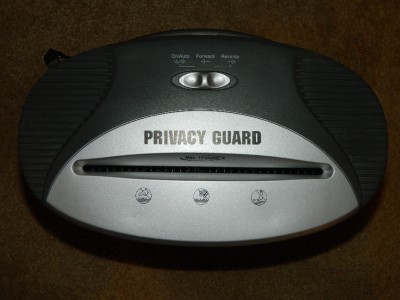 privacy guard shredder manual