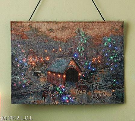 thomas kinkade fiber optic tapestry style bannerette wall thomas kinkade fiber optic tapestry style bannerette wall