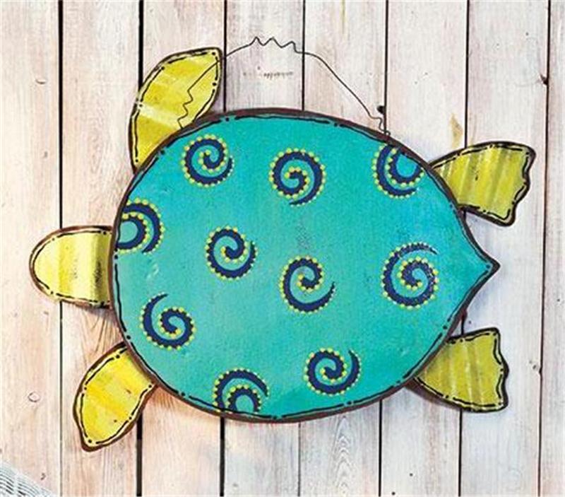 OVERSIZED COLORFUL BEACHTHEMED METAL WALL ART HANGING DRINK BIKINI OR