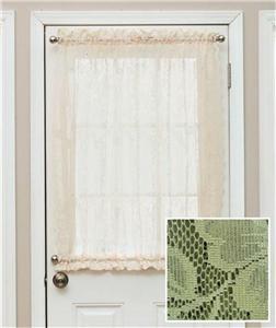 Elegant Lace Door Window Sidelight Curtain Panel W Rod