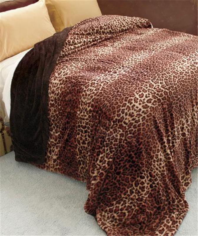 Chic Safari Animal Print Faux Fur Tiger Zebra Bed Blanket Throw Queen