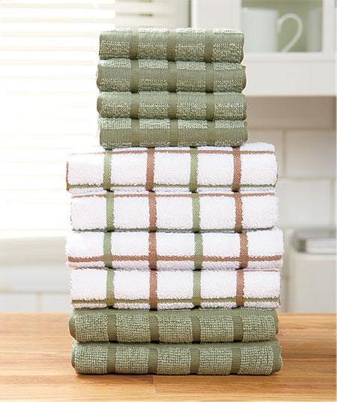MULTICOLORED STYLISH 10PIECE KITCHEN TOWEL DISHCLOTH SET5 COLOR