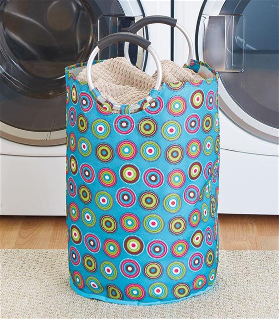 JUMBO LAUNDRY HAMPER TOTE BEACH BAG W/BIG PADDED HANDLES 3 CHEERFUL