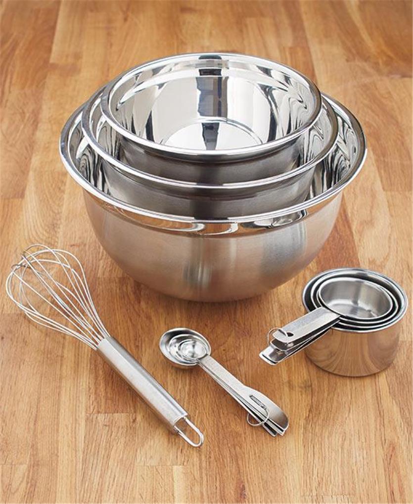 6 PIECE MIX AND MEASURE QUALITY STAINLESS STEEL BAKEWARE COOKWARE SET3