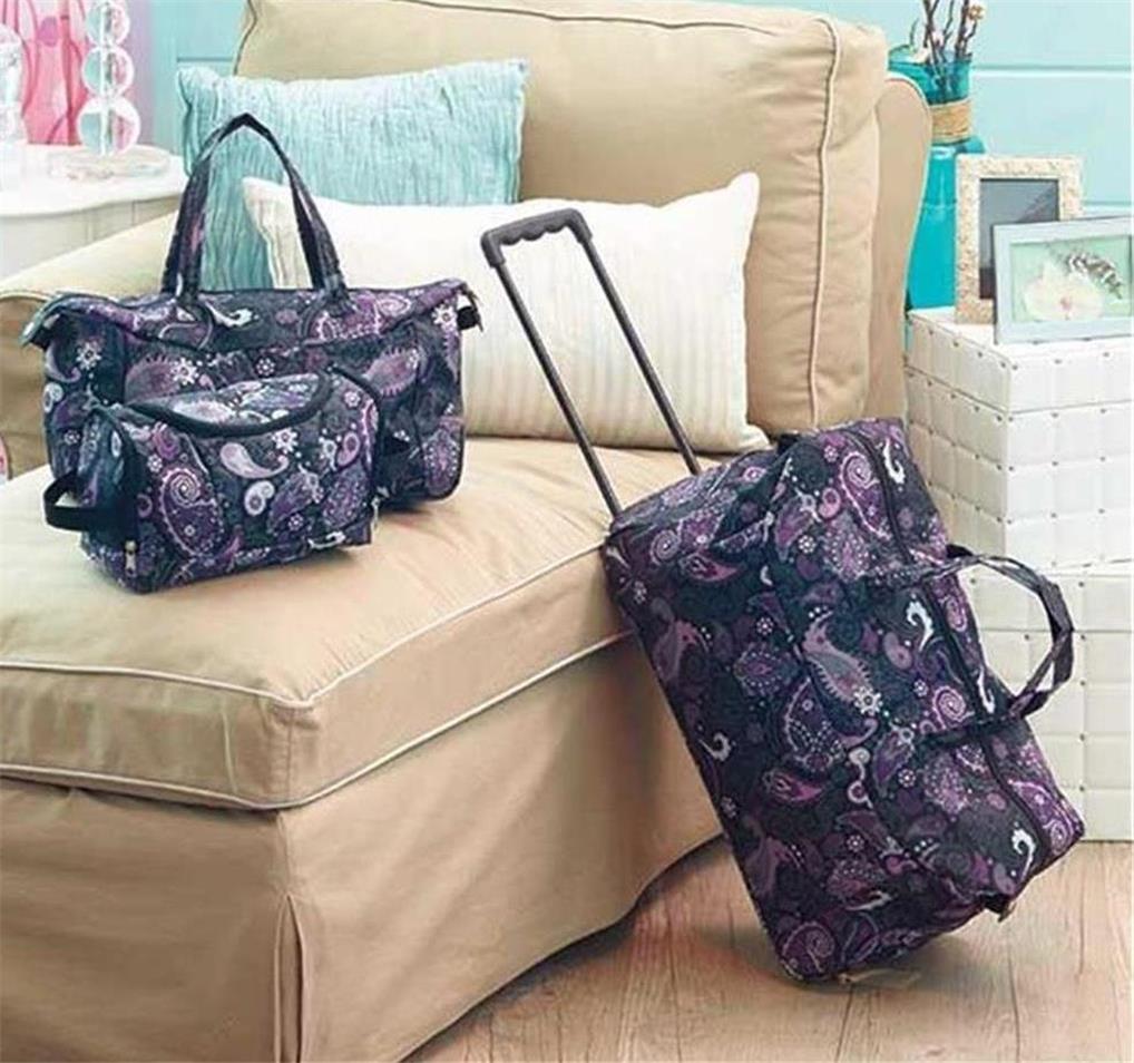 VERSATILE 3-PC TRENDY DUFFEL TOTE TOILETRY BAG LUGGAGE SET 3 PATTERNS AVAILABLE | eBay