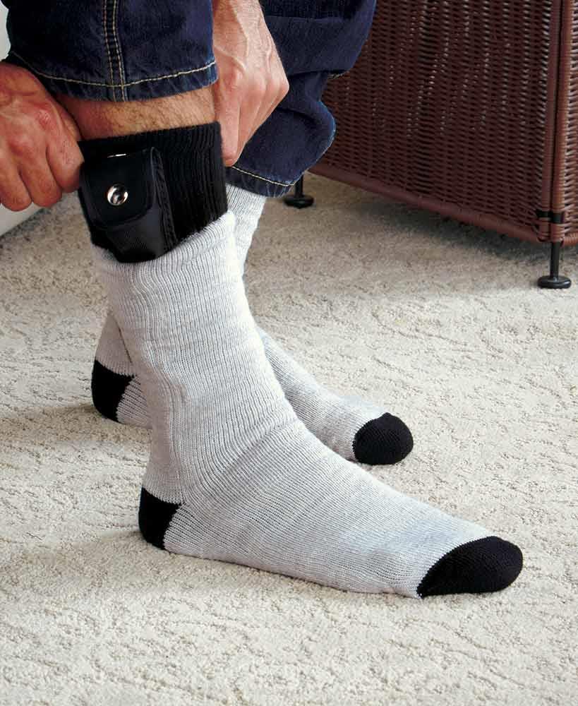 SOCK SIZE:SMALL:BATTERY-HEATED BOOT SOCKS FOOT WARMER FOR HUNTING SKIING FISHING SHOVELING SNOW!