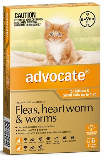 Advocate Flea AND Worm Heartworm Control Treatment FOR Cats ALL Sizes 