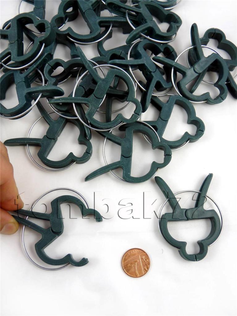 SMALL or LARGE Plastic Garden Plant to Cane Support CLIPS Sprung Spring