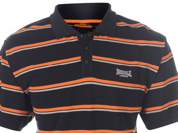 black and orange striped t shirt