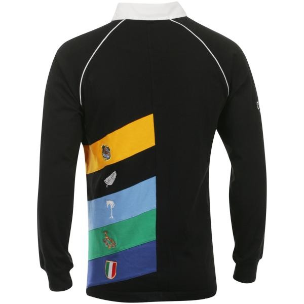Cotton Traders Mens Long Sleeve Nations Rugby Union Polo Shirt Tshirt