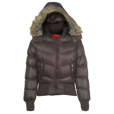 Brown Winter Coats on Puffer Crop Warm Padded Winter Xmas Jacket Coat Brown Cream Ebay