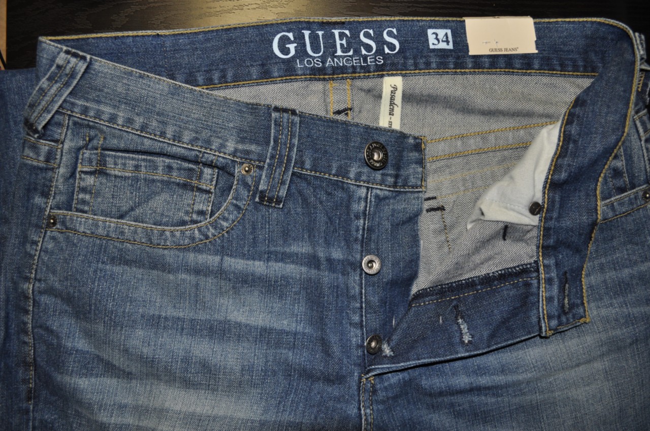 NWT 248 NEW GUESS Pasadena Straight Leg Santino Wash Denim JEANS for