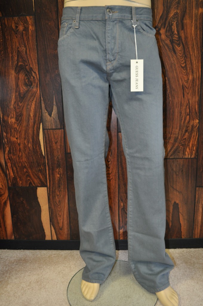 New Guess Lincoln Slim Straight Grey Wash Jeans for Men NWT eBay