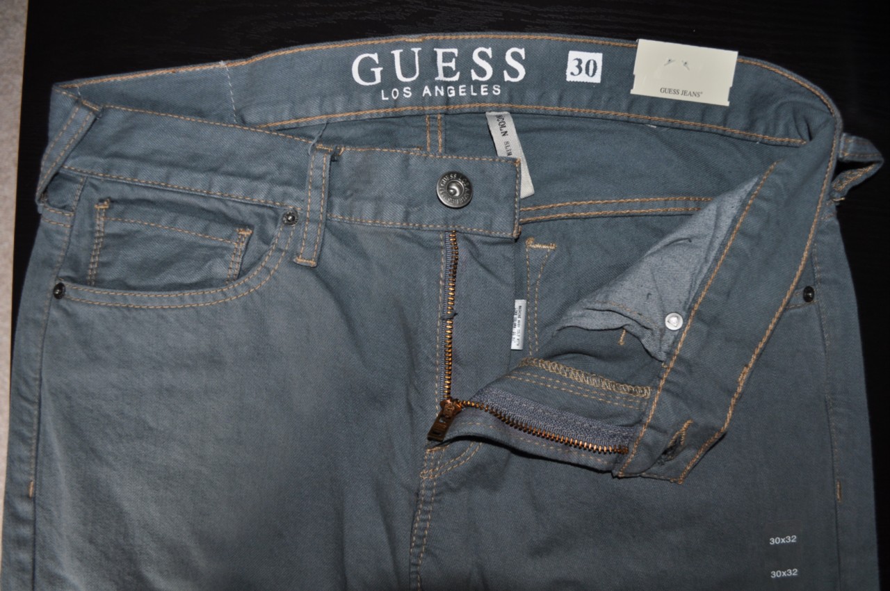 New Guess Lincoln Slim Straight Grey Wash Jeans for Men NWT eBay