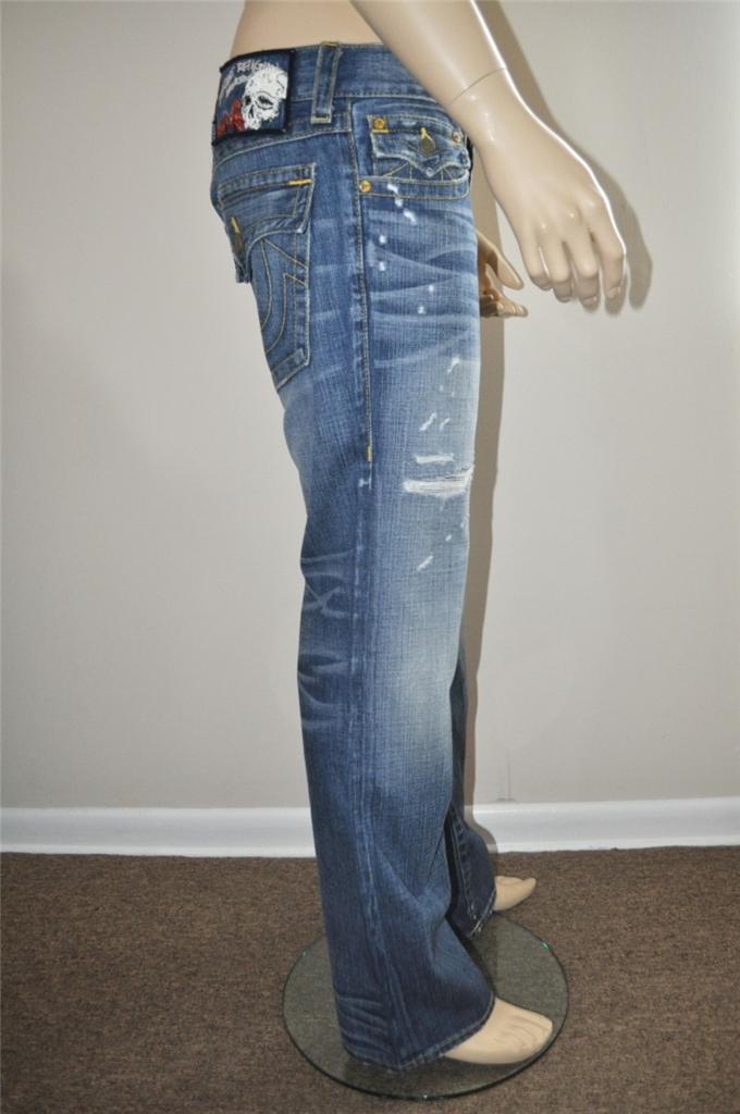 NEW TRUE RELIGION BILLY BOOT CUT SKULL VINTAGE PREMIUM JEANS FOR MEN