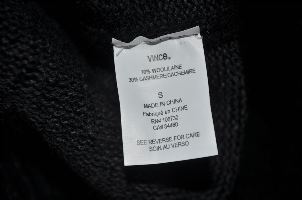 NEW WITH TAGS VINCE BRAND MEN`S HIGH QUALITY WOOL/CASHMERE SWEATER SIZE